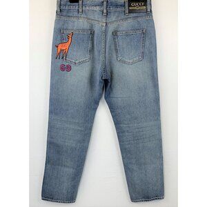 NWT Gucci Bambi Patch Deer Pattern Jeans Size 36